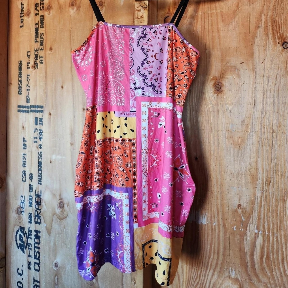 Patchwork Pattern Bodycon Dress BUY1 GET1 FREE